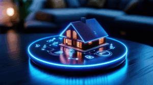 Smart home devices displayed on a tablet, showcasing home automation features for convenience and efficiency