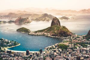 aerial view of Rio de Janeiro, Brazil; skip tracing services in Brazil concept