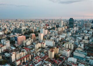 aerial view of the city of Argentina; skip tracing services in Argentina