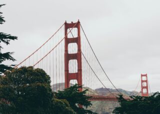 the Golden Gate Bridge in San Francisco, United States; skip tracing services in United States of America concept