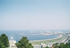 aerial view of Baku, Azerbaijan; skip tracing services on Azerbaijan concept