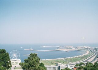 aerial view of Baku, Azerbaijan; skip tracing services on Azerbaijan concept