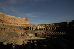 inside the Colosseum in Rome, Italy; skip tracing services in Italy