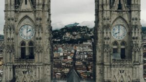 Basílica del Voto Nacional in Quito, Ecuador; skip tracing services in Ecuador concept