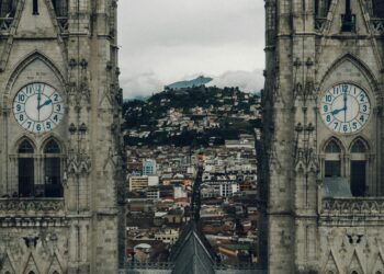 Basílica del Voto Nacional in Quito, Ecuador; skip tracing services in Ecuador concept