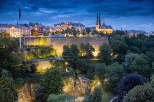 cityscape in Luxembourg City; skip tracing services in Luxembourg concept