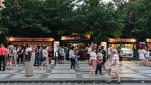 people walking in a park in Czech Republic; locate birth parents in Czech Republic concept