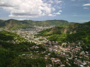 aerial view of Trinidad and Tobago; skip tracing services in Trinidad and Tobago concept