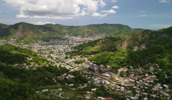 aerial view of Trinidad and Tobago; skip tracing services in Trinidad and Tobago concept