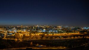 aerial view of the old city Jerusalem, Israel; skip tracing services in Israel concept